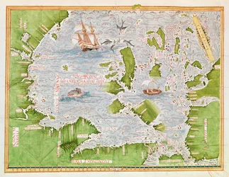 Fol.30v Kaart van de Zee van Maluku, uit de 